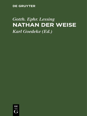 cover image of Nathan der Weise